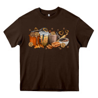 Chocolate Brown cookie coffee cups Heavy Core Tee - texasbilliewilder