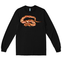 Black Copperhead Snake Illustrations Long Sleeve Tee - LillyAllenDesigns