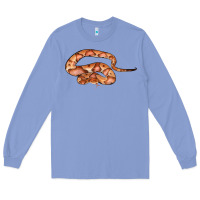 Colony Blue Copperhead Snake Illustrations Long Sleeve Tee - LillyAllenDesigns