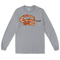 Heather Grey Copperhead Snake Illustrations Long Sleeve Tee - LillyAllenDesigns