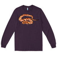 Plum Copperhead Snake Illustrations Long Sleeve Tee - LillyAllenDesigns
