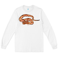 White Copperhead Snake Illustrations Long Sleeve Tee - LillyAllenDesigns