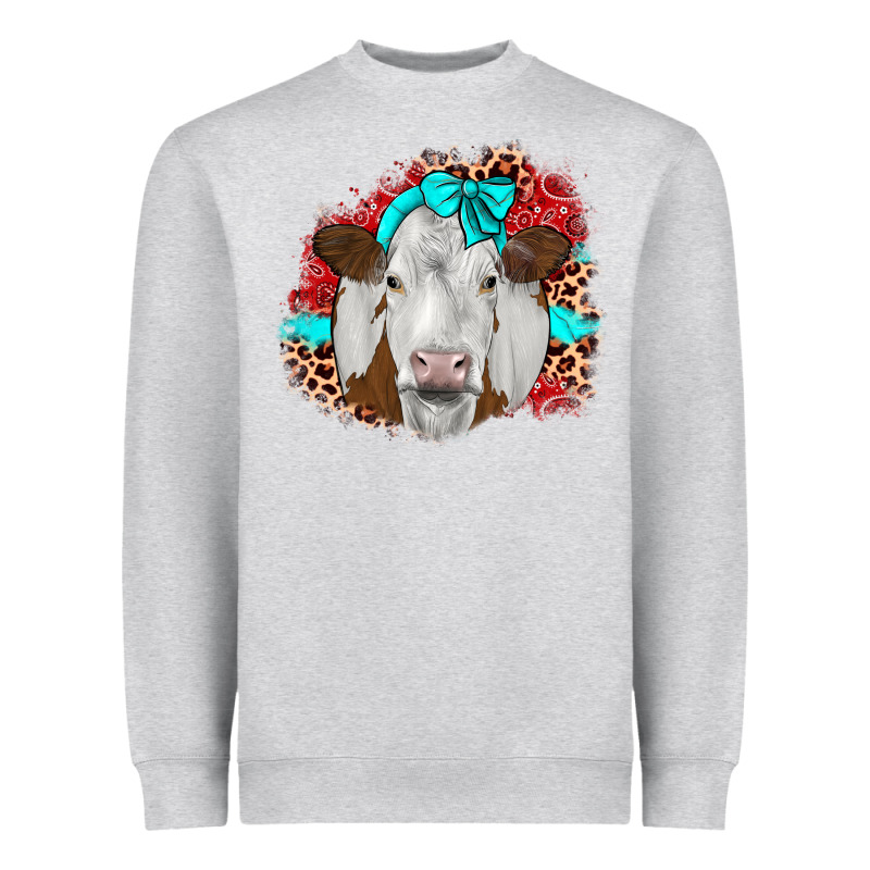 Ribbon Simmental Leopard Heavyweight Sweatshirt by JahusDesignShop | Teevron