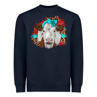Navy ribbon simmental leopard Heavyweight Sweatshirt - JahusDesignShop