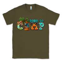 Army Green born to camp with guitar Classic Tee - AdoDesignShop