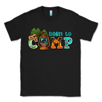 Black born to camp with guitar Classic Tee - AdoDesignShop