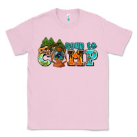 Bubblegum Pink born to camp with guitar Classic Tee - AdoDesignShop
