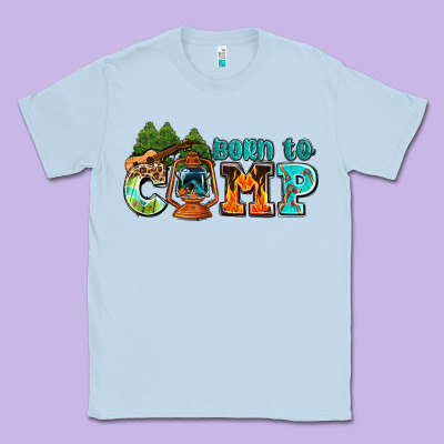Born To Camp With Guitar Classic Tee Designed By Adodesignshop
