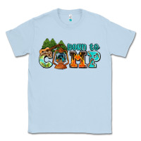 Dusty Blue born to camp with guitar Classic Tee - AdoDesignShop