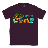 Plum born to camp with guitar Classic Tee - AdoDesignShop