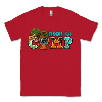 Red born to camp with guitar Classic Tee - AdoDesignShop