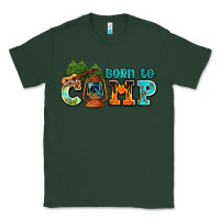 Sports Green born to camp with guitar Classic Tee - AdoDesignShop