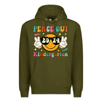 Army Green peace out 2024 kindergarten Premium Hoodie - JahusDesignShop