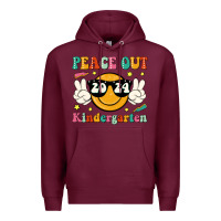 Burgundy peace out 2024 kindergarten Premium Hoodie - JahusDesignShop