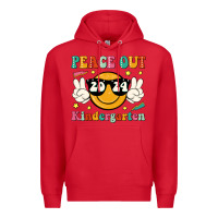 Red peace out 2024 kindergarten Premium Hoodie - JahusDesignShop