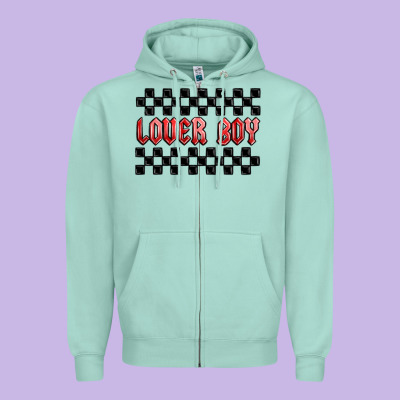 Lover Boy Zipper Hoodie Designed By Maliassmallbusiness