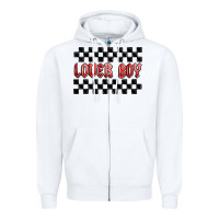 White lover boy Zipper Hoodie - MaliasSmallBusiness
