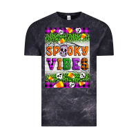 Cloud Black Halloween Spooky Vibes Vintage Tee - Artiststas