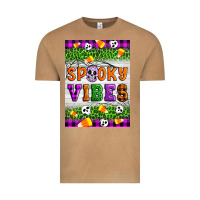 Halloween Spooky Vibes Vintage Tee | Teevron