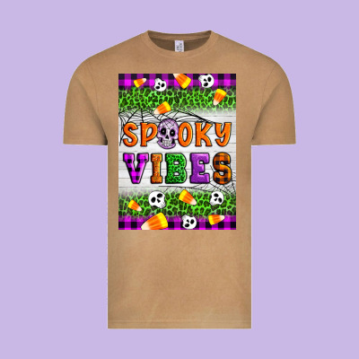 Halloween Spooky Vibes Vintage Tee Designed By Artiststas