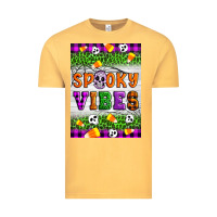 Vintage Mustard Halloween Spooky Vibes Vintage Tee - Artiststas