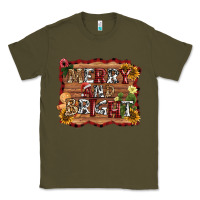 Army Green merry and bright Classic Tee - AdoDesignShop