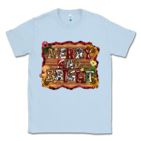 Dusty Blue merry and bright Classic Tee - AdoDesignShop