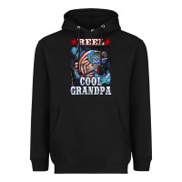 Black reel cool grandpa american flag bass Heavyweight Hoodie - LillyAllenDesigns