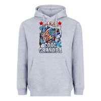 Heather Grey reel cool grandpa american flag bass Heavyweight Hoodie - LillyAllenDesigns
