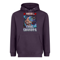 Plum reel cool grandpa american flag bass Heavyweight Hoodie - LillyAllenDesigns