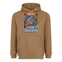 Reel Cool Grandpa American Flag Bass Heavyweight Hoodie | Teevron