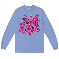 Hope Breast Cancer Butterfly Long Sleeve Tee | Teevron