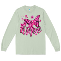 Matcha hope breast cancer butterfly Long Sleeve Tee - Jasminsmagicworld