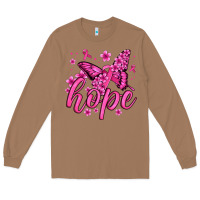 Toasted Coconut hope breast cancer butterfly Long Sleeve Tee - Jasminsmagicworld