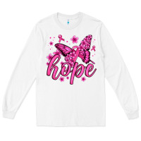 White hope breast cancer butterfly Long Sleeve Tee - Jasminsmagicworld