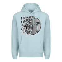 Blue Mist I Know I Play Like A Girl Try To Keep Up Volleyball Premium Hoodie - Bettercallsaul