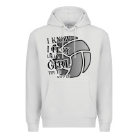 Dove Grey I Know I Play Like A Girl Try To Keep Up Volleyball Premium Hoodie - Bettercallsaul