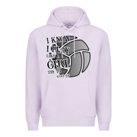Lilac I Know I Play Like A Girl Try To Keep Up Volleyball Premium Hoodie - Bettercallsaul