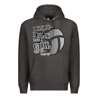 Smoke I Know I Play Like A Girl Try To Keep Up Volleyball Premium Hoodie - Bettercallsaul