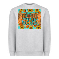 Heather Grey Thanksgiving Turkey Heavyweight Sweatshirt - Artiststas