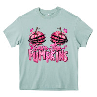 Save The Pumpkins Breast Cancer Heavy Core Tee | Teevron