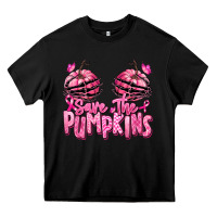 Black save the pumpkins breast cancer Heavy Core Tee - RanaPortraitStore