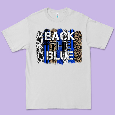 Back The Blue Brushstroke Premium Tee Designed By Zillion Design Studio