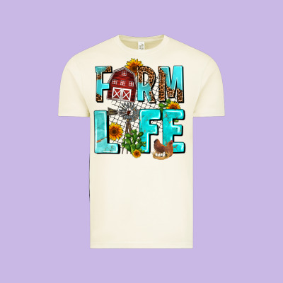 Farm Life Vintage Tee Designed By Adodesignshop