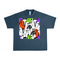 Midnight Navy boo ghosts seamless pattern Urban Heavy Tee - BundleAndBundleShop