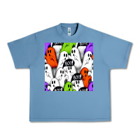 Pebble Blue boo ghosts seamless pattern Urban Heavy Tee - BundleAndBundleShop