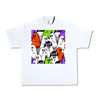 White boo ghosts seamless pattern Urban Heavy Tee - BundleAndBundleShop