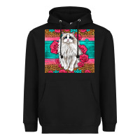 Black Western Ragdoll Cat Heavyweight Hoodie - LillyAllenDesigns