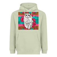 Matcha Western Ragdoll Cat Heavyweight Hoodie - LillyAllenDesigns