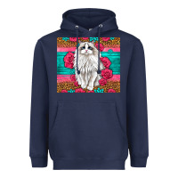 Navy Western Ragdoll Cat Heavyweight Hoodie - LillyAllenDesigns